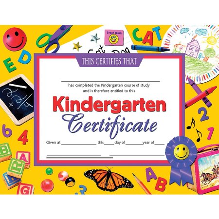 Hayes Kindergarten Certificate, 8.5in x 11in, PK90 VA701